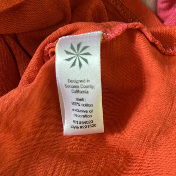 Athleta  tank top  100% cotton ombre   sleeveless    Pink/orange  Size S    EUC - Picture 3 of 10